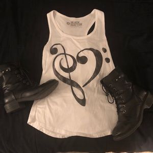 Music lover white tank top